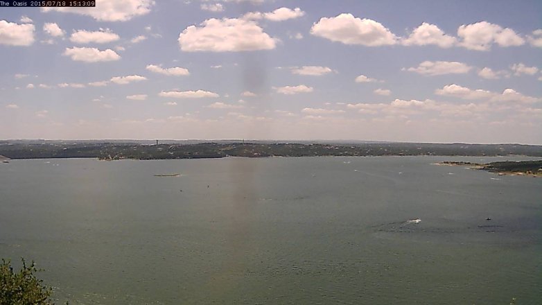 Lake Travis webcam, July 18, 2015 2:20 PM CT