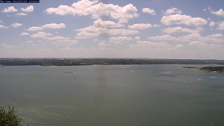 Lake Travis webcam, July 18, 2015 2:35 PM CT