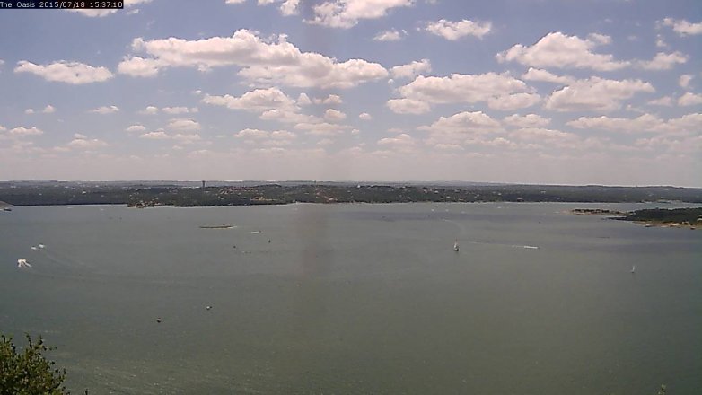Lake Travis webcam, July 18, 2015 2:45 PM CT