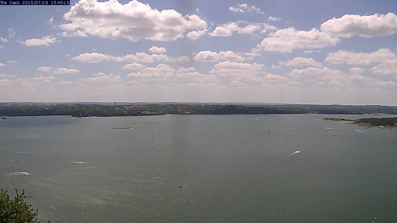 Lake Travis webcam, July 18, 2015 2:50 PM CT