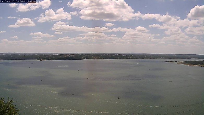 Lake Travis webcam, July 18, 2015 2:55 PM CT