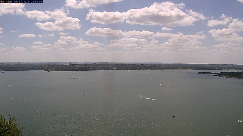 Lake Travis webcam, July 18, 2015 3:00 PM CT