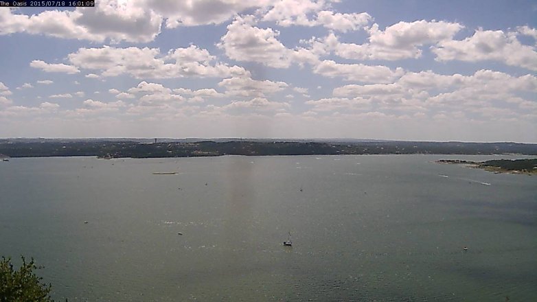 Lake Travis webcam, July 18, 2015 3:05 PM CT