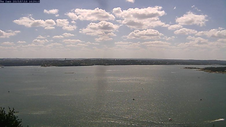 Lake Travis webcam, July 18, 2015 3:35 PM CT