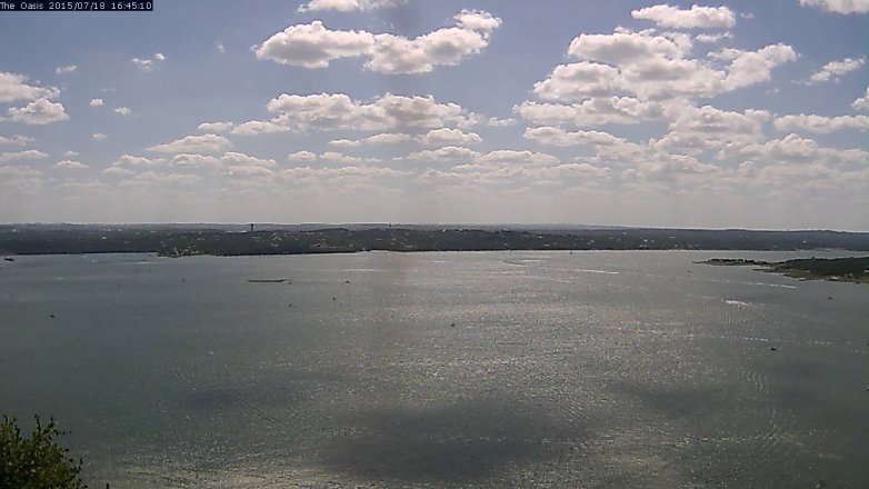 Lake Travis webcam, July 18, 2015 3:50 PM CT