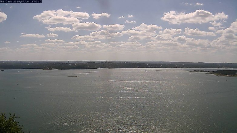 Lake Travis webcam, July 18, 2015 4:00 PM CT