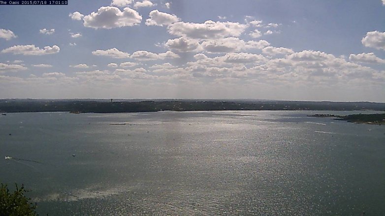 Lake Travis webcam, July 18, 2015 4:10 PM CT