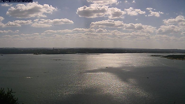 Lake Travis webcam, July 18, 2015 4:25 PM CT