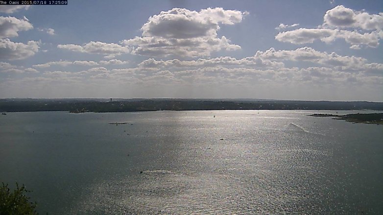 Lake Travis webcam, July 18, 2015 4:30 PM CT