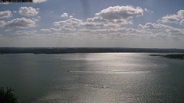Lake Travis webcam, July 18, 2015 4:35 PM CT