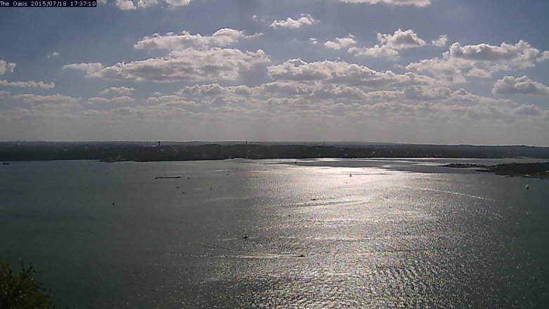 Lake Travis webcam, July 18, 2015 4:45 PM CT