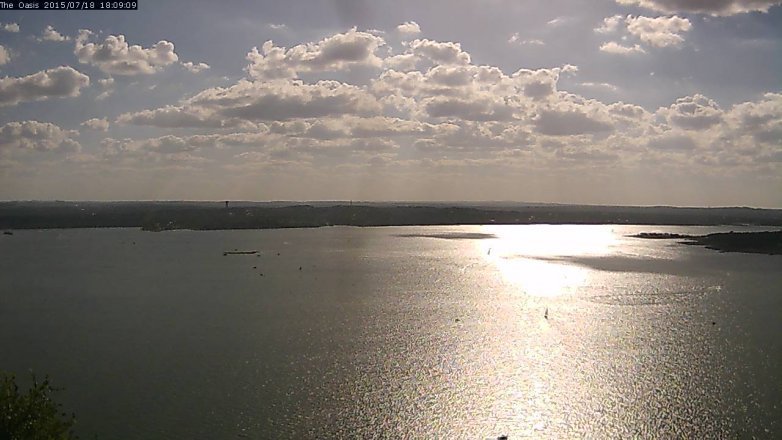 Lake Travis webcam, July 18, 2015 5:15 PM CT