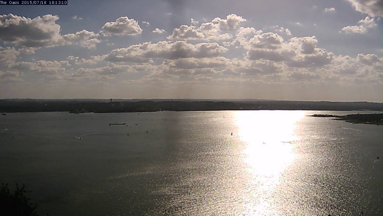 Lake Travis webcam, July 18, 2015 5:20 PM CT