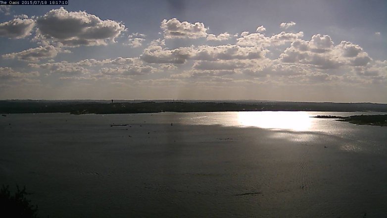 Lake Travis webcam, July 18, 2015 5:25 PM CT