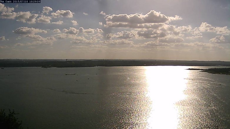 Lake Travis webcam, July 18, 2015 5:35 PM CT
