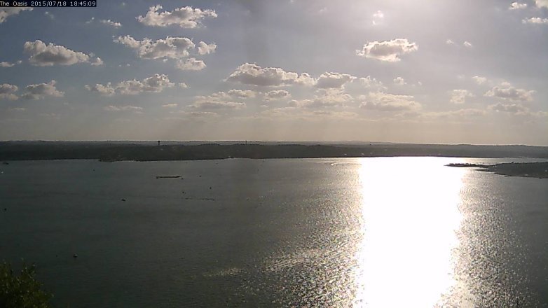 Lake Travis webcam, July 18, 2015 5:50 PM CT