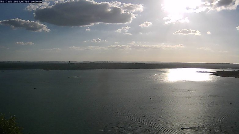 Lake Travis webcam, July 18, 2015 6:15 PM CT