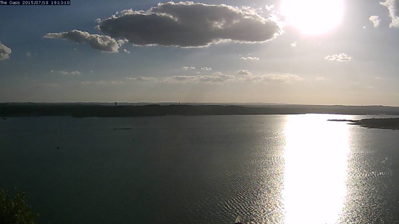 Lake Travis webcam, July 18, 2015 6:20 PM CT