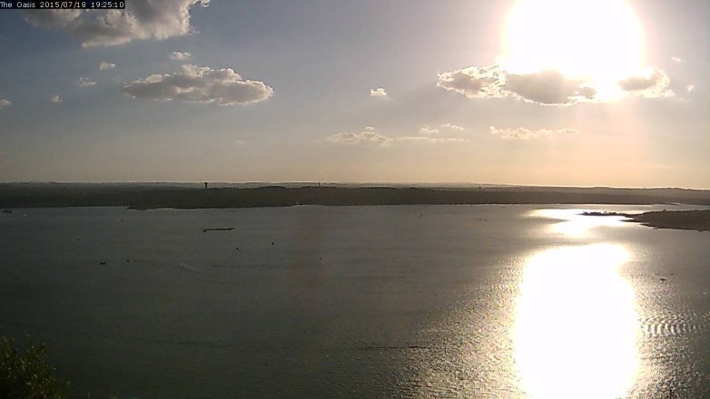 Lake Travis webcam, July 18, 2015 6:30 PM CT