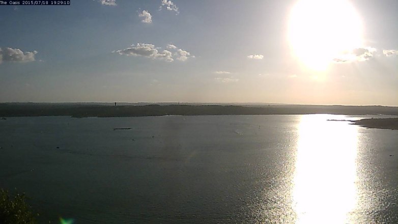 Lake Travis webcam, July 18, 2015 6:35 PM CT