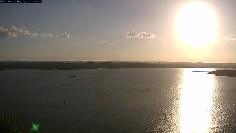 Lake Travis webcam, July 18, 2015 6:45 PM CT