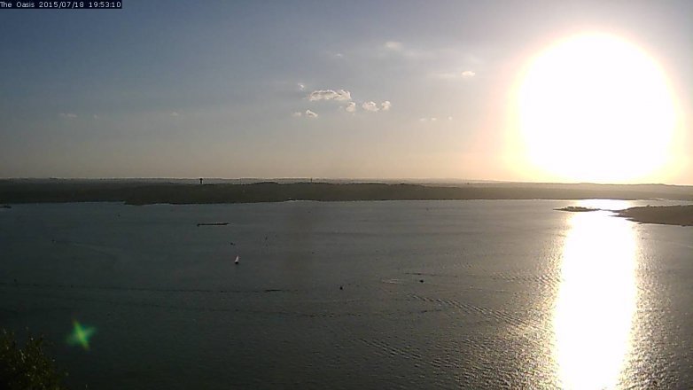 Lake Travis webcam, July 18, 2015 7:00 PM CT