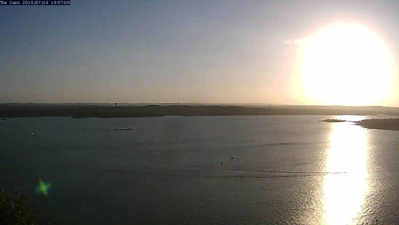 Lake Travis webcam, July 18, 2015 7:05 PM CT