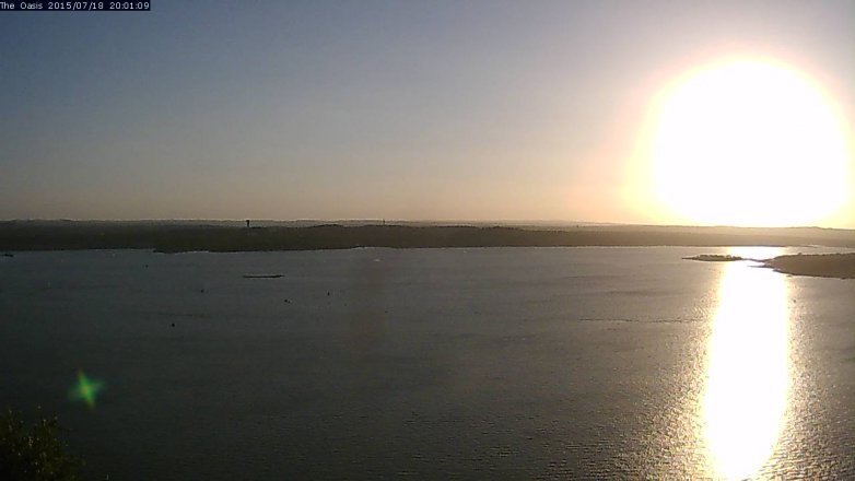 Lake Travis webcam, July 18, 2015 7:10 PM CT