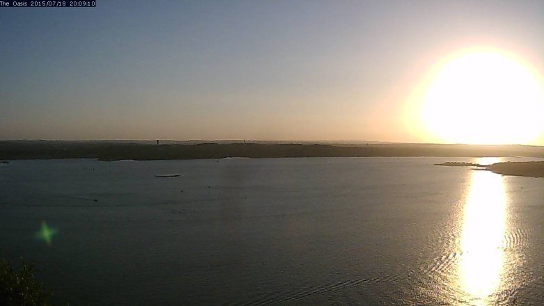 Lake Travis webcam, July 18, 2015 7:15 PM CT