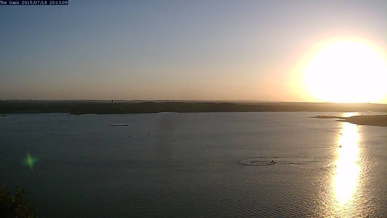 Lake Travis webcam, July 18, 2015 7:20 PM CT