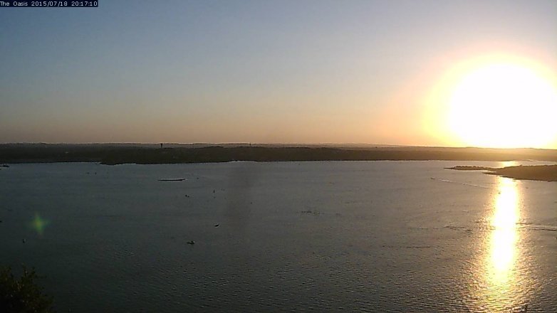 Lake Travis webcam, July 18, 2015 7:25 PM CT