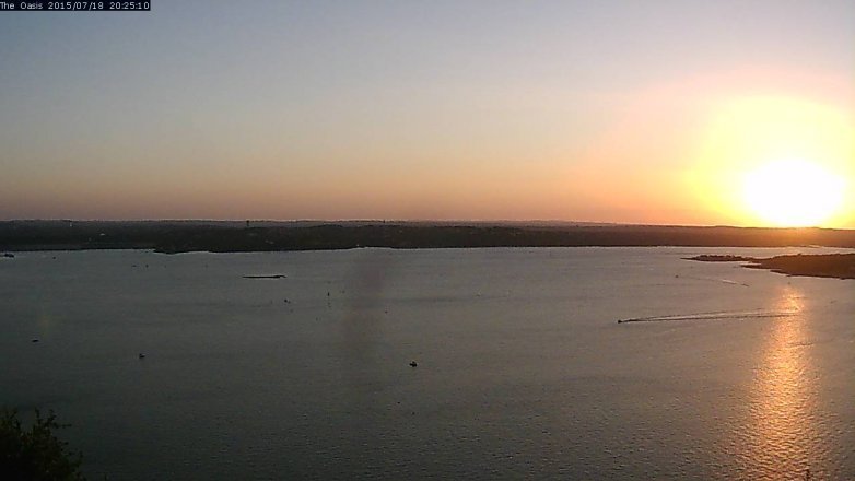 Lake Travis webcam, July 18, 2015 7:30 PM CT