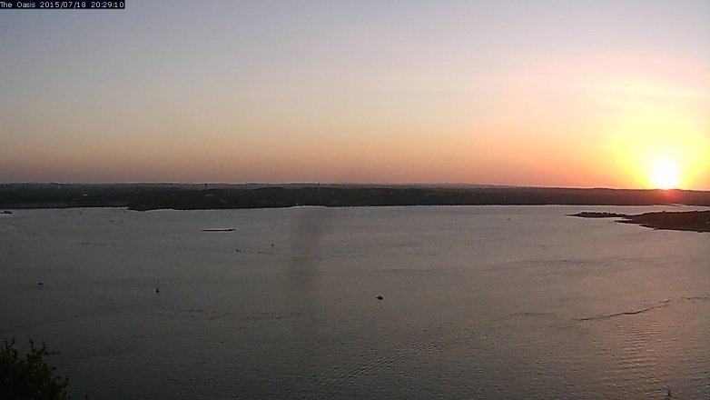Lake Travis webcam, July 18, 2015 7:35 PM CT