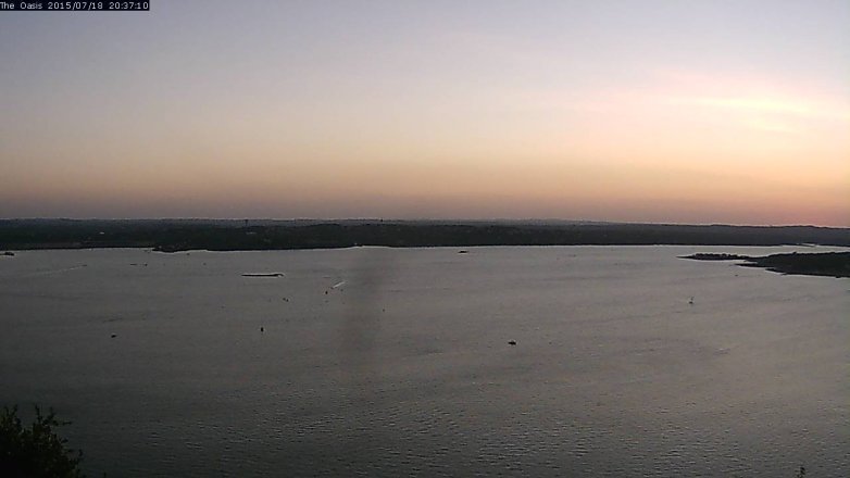 Lake Travis webcam, July 18, 2015 7:45 PM CT