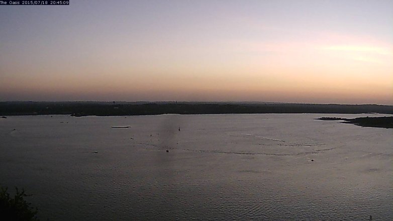 Lake Travis webcam, July 18, 2015 7:50 PM CT