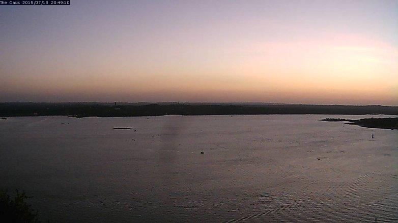Lake Travis webcam, July 18, 2015 7:55 PM CT