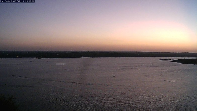 Lake Travis webcam, July 18, 2015 8:00 PM CT