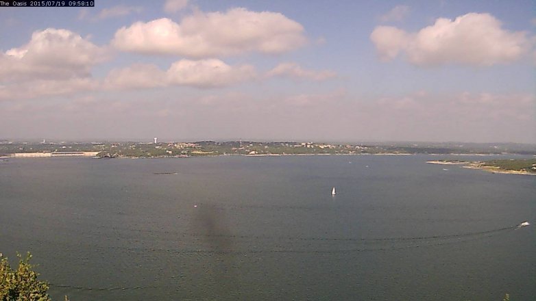 Lake Travis webcam, July 19, 2015 9:05 AM CT