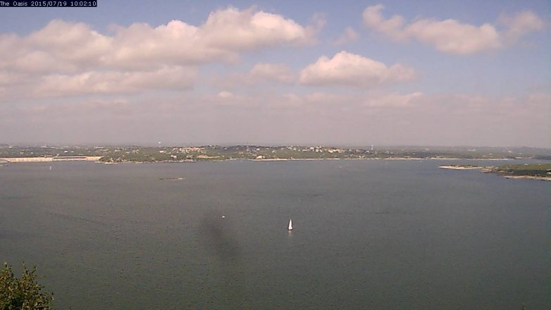 Lake Travis webcam, July 19, 2015 9:10 AM CT
