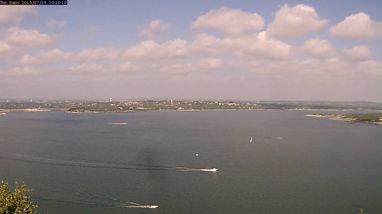 Lake Travis webcam, July 19, 2015 9:15 AM CT