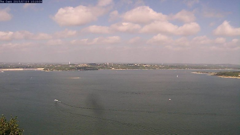 Lake Travis webcam, July 19, 2015 9:25 AM CT