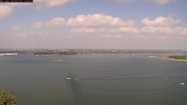 Lake Travis webcam, July 19, 2015 9:35 AM CT