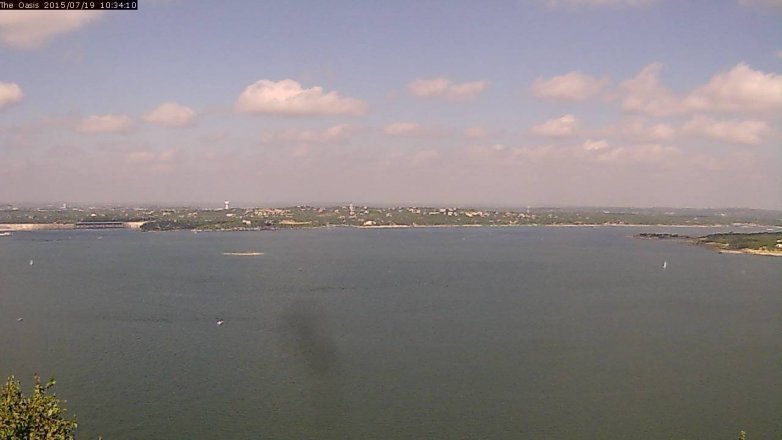 Lake Travis webcam, July 19, 2015 9:40 AM CT