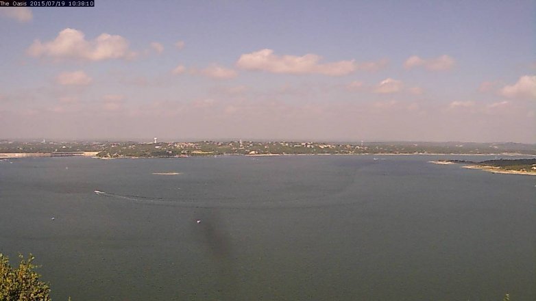 Lake Travis webcam, July 19, 2015 9:45 AM CT