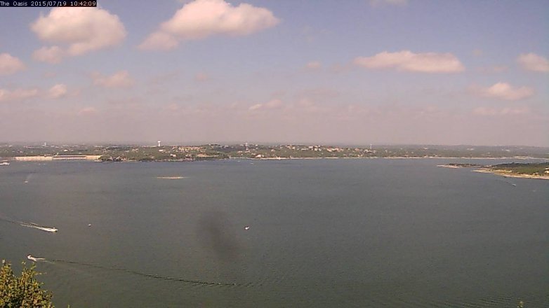 Lake Travis webcam, July 19, 2015 9:50 AM CT