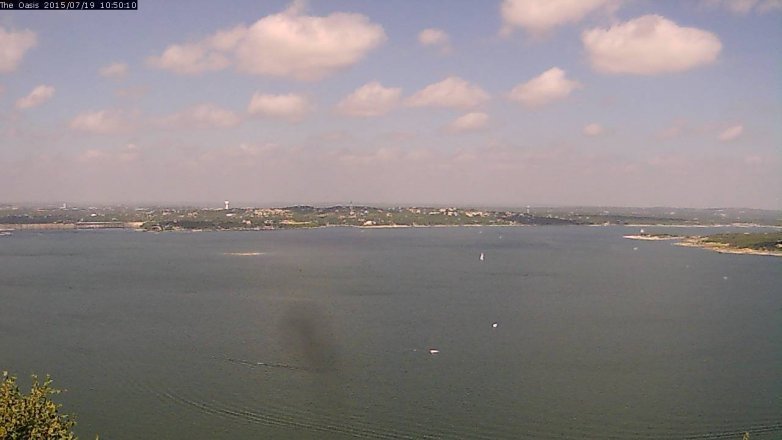 Lake Travis webcam, July 19, 2015 9:55 AM CT