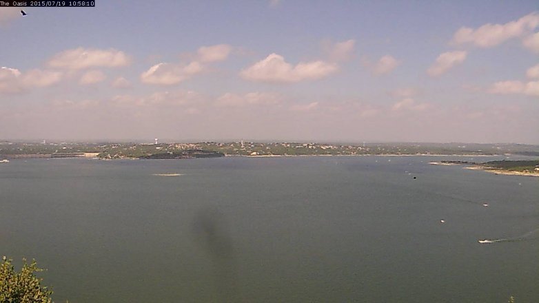 Lake Travis webcam, July 19, 2015 10:05 AM CT