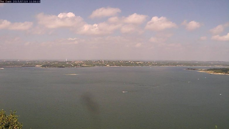 Lake Travis webcam, July 19, 2015 10:15 AM CT