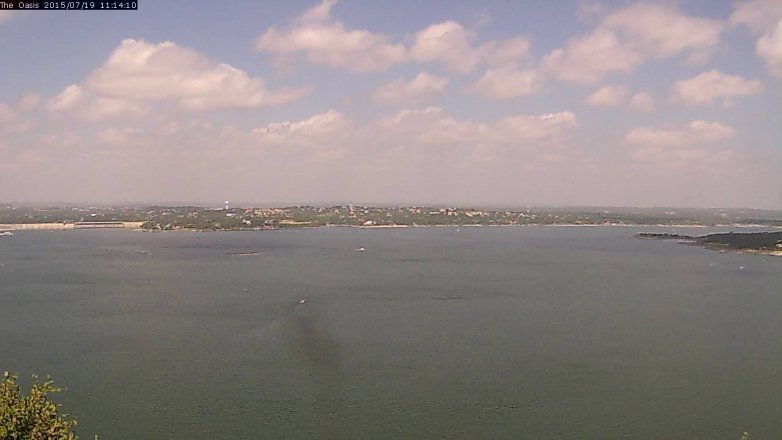 Lake Travis webcam, July 19, 2015 10:20 AM CT