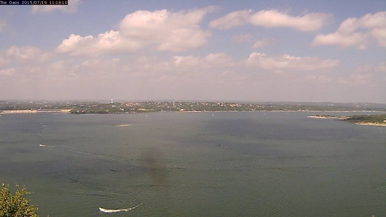 Lake Travis webcam, July 19, 2015 10:25 AM CT